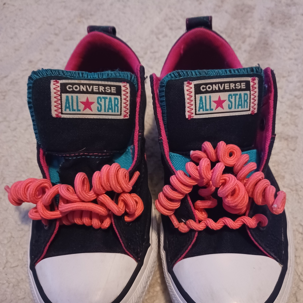 Converse All Star Kids Shoes - Black and Pink